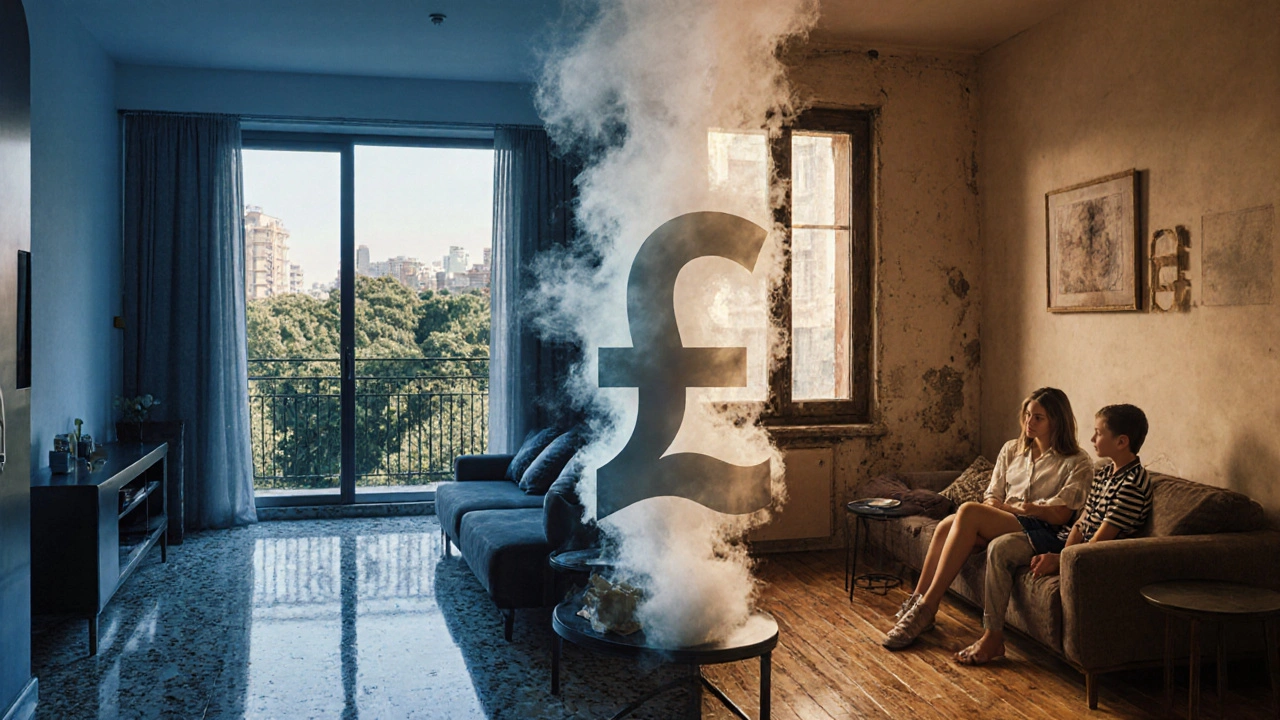 Interior de departamento en Palermo y San Telmo, mostrando contrastes entre lujo moderno y autenticidad histórica.