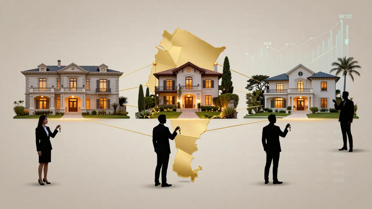 Tres propiedades de lujo en Argentina conectadas por una ruta de inversión internacional.