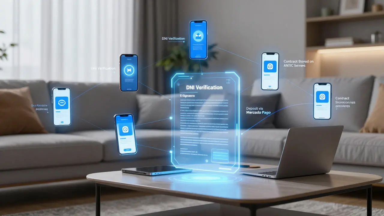 Red digital de contratos de alquiler con verificación biométrica y depósito en línea en Argentina.