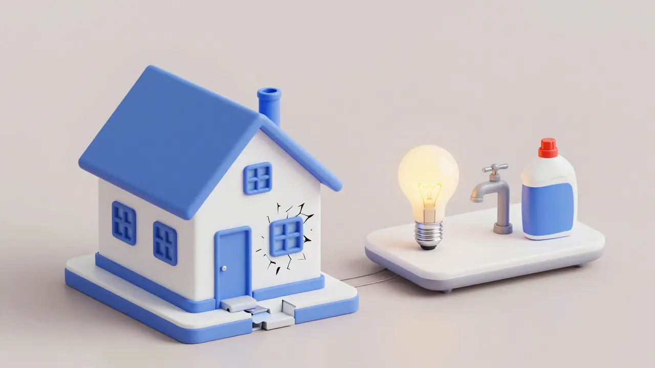 Ilustración conceptual de las responsabilidades del dueño y el inquilino.