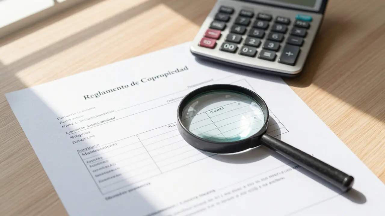 Documentos y calculadora para revisar gastos comunes