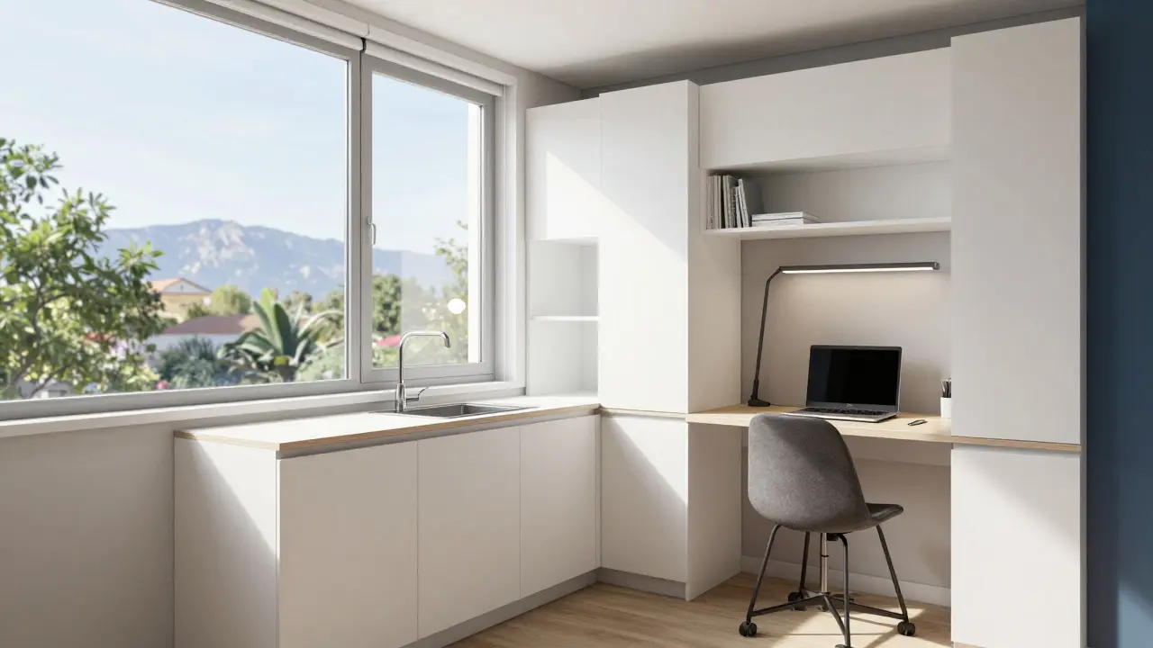 Microdepartamento moderno y eficiente para estudiantes