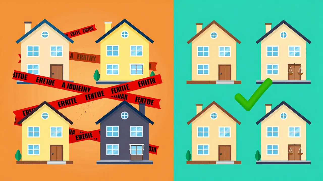 Split screen contrasting correct vs incorrect property comparisons